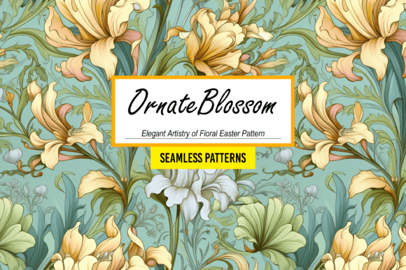 Bringing Vintage Elegance to Modern Projects with the Elegant Artistry Floral Easter Pattern