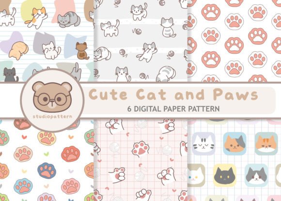 Cute Cat and Paws Seamless Pattern Pack: A Practical Design Resource Evaluation