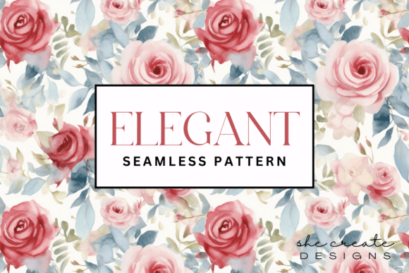 Elegant Floral Seamless Pattern: Elevating Digital Design with Premium Artistry