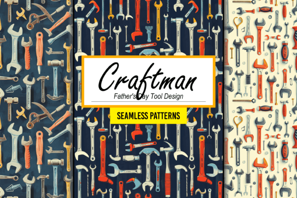 Fathers Day Tool Seamless Pattern Design: A Creative Resource for Every Project