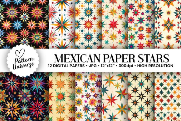 Infusing Cultural Vibrancy into Modern Design: The Strategic Value of Mexican Paper Stars Digital Papers