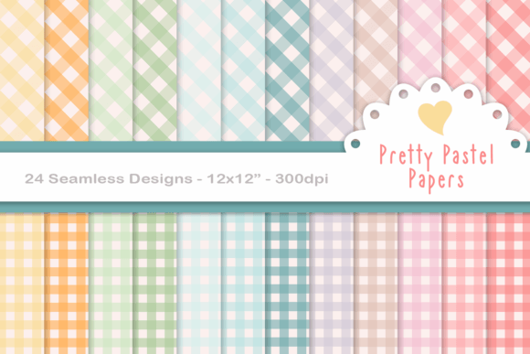 Seamless Pastel Gingham Paper: Elevating Digital Crafts with Timeless Patterns