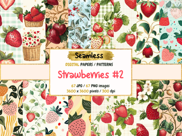 Strawberries 2 Seamless Digital Papers: A Strategic Asset for Visual Communication