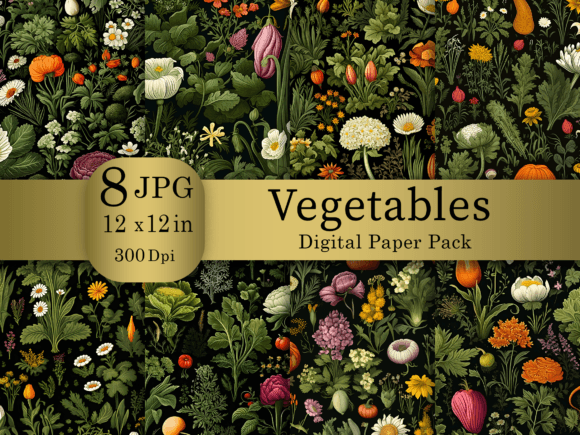 Vegetables Digital Paper Pack: A Versatile Resource for Modern Creators