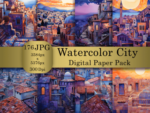 Watercolor City Digital Paper Big Bundle: A Comprehensive Evaluation