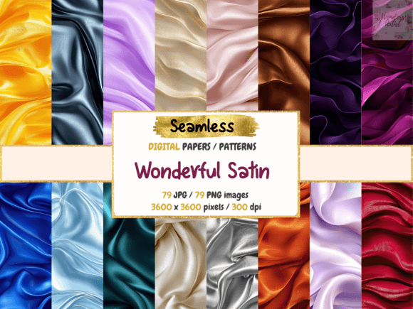 Wonderful Satin Seamless Digital Papers